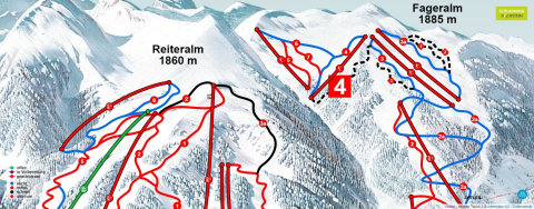 Forstau  Skigebiet Karte