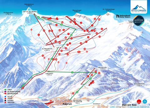 Kaprun Skigebiet Karte