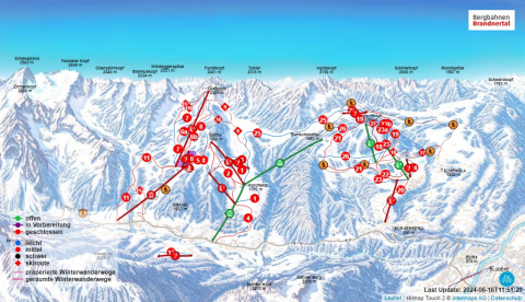 Brand bei Bludenz Skigebiet Karte
