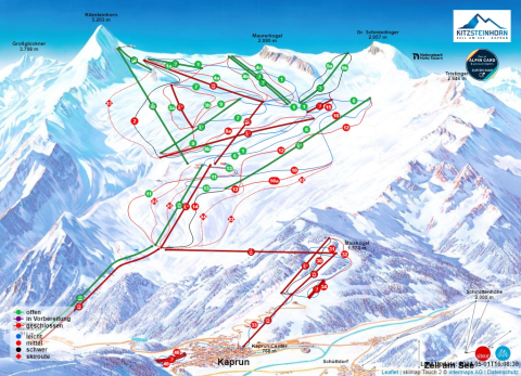 Kaprun Skigebiet Karte