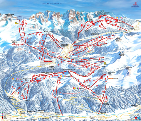 Madonna di Campiglio Skigebiet Karte